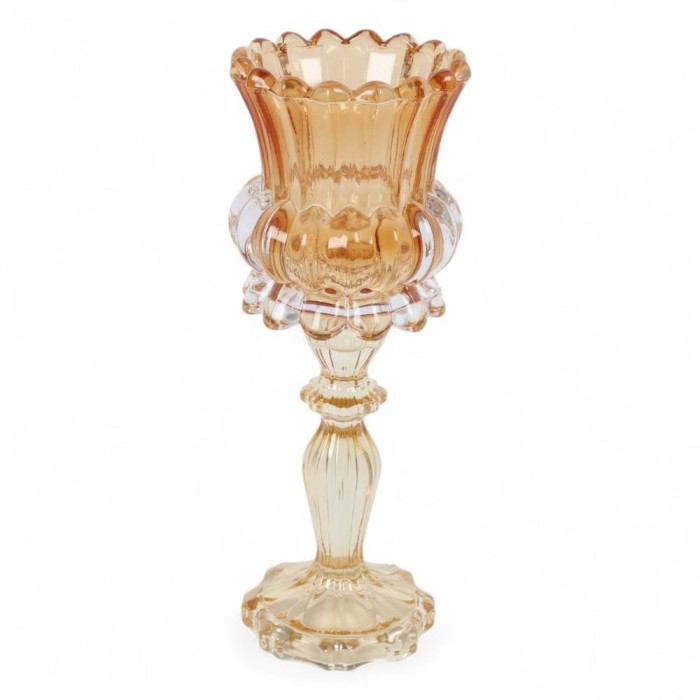 PORTACANDELA VETRO ANNEMARIE ARANCIO H.26.5